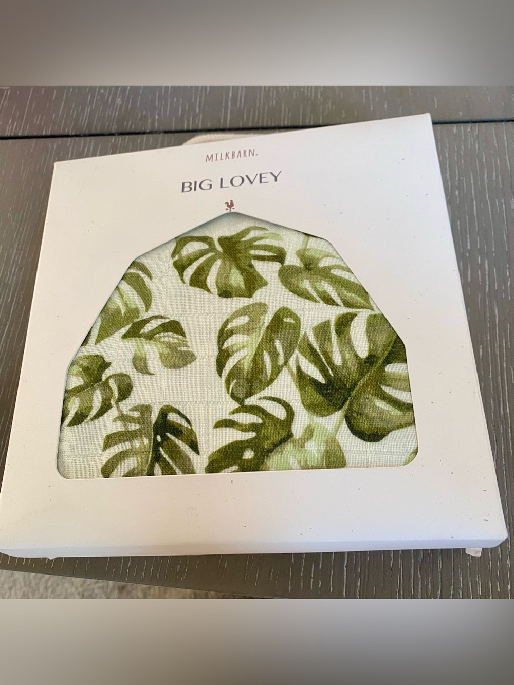 MilkBarn Big Lovey Green Monstera Print Lovey